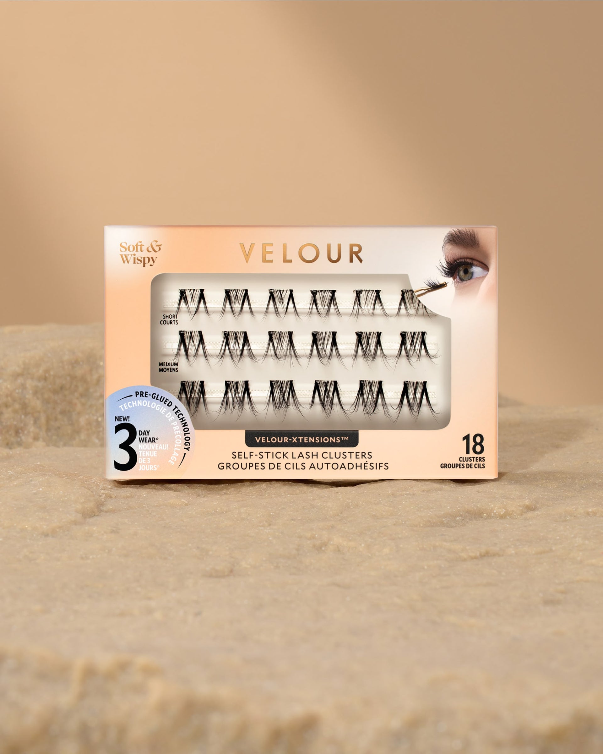 Soft & Wispy Velour-Xtensions™ Self-Stick Lash Clusters