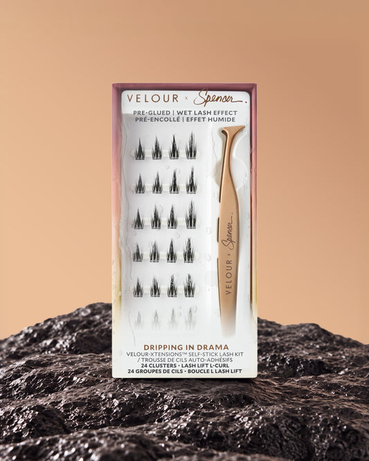Dripping in Drama ~ Velour x Spencer Wet Lash Effect Self Stick Lash Clusters