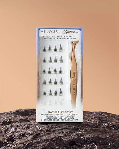Naturally Dewy ~ Velour x Spencer Wet Lash Effect Self Stick Lash Kit