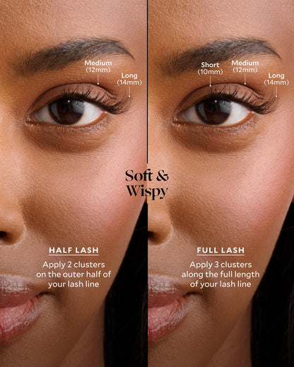 Soft & Wispy Velour-Xtensions™ Self-Stick Lash Clusters