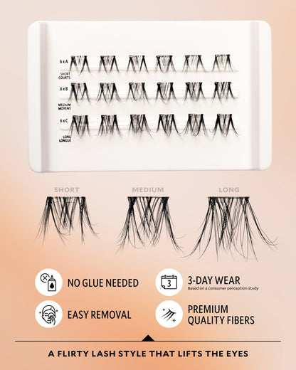 Soft & Wispy Velour-Xtensions™ Self-Stick Lash Clusters