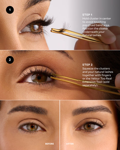 Velour x CGonzalez Beauty Self-Stick Lash Clusters