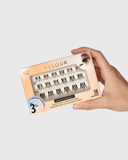 Soft & Wispy Velour-Xtensions™ Self-Stick Lash Clusters