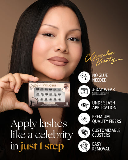 Velour x CGonzalez Beauty Self-Stick Lash Clusters