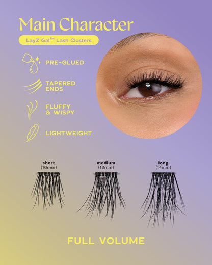LayZ Gal™ Lash Clusters - Main Character