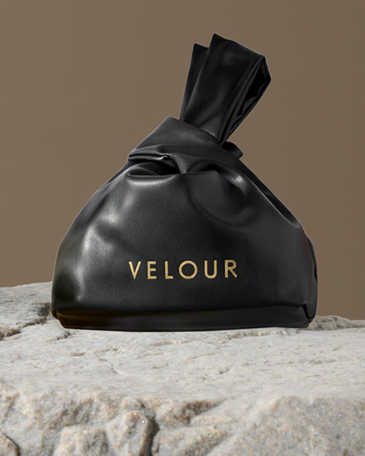 ‍Black Faux Leather Bag (100% off)