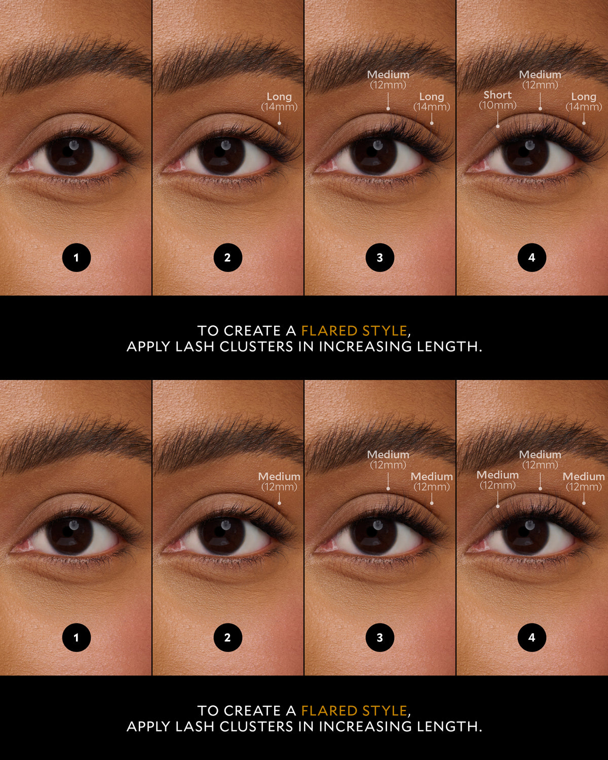 Velour DIY Lash Extensions Almond Round Flared Eyeshape