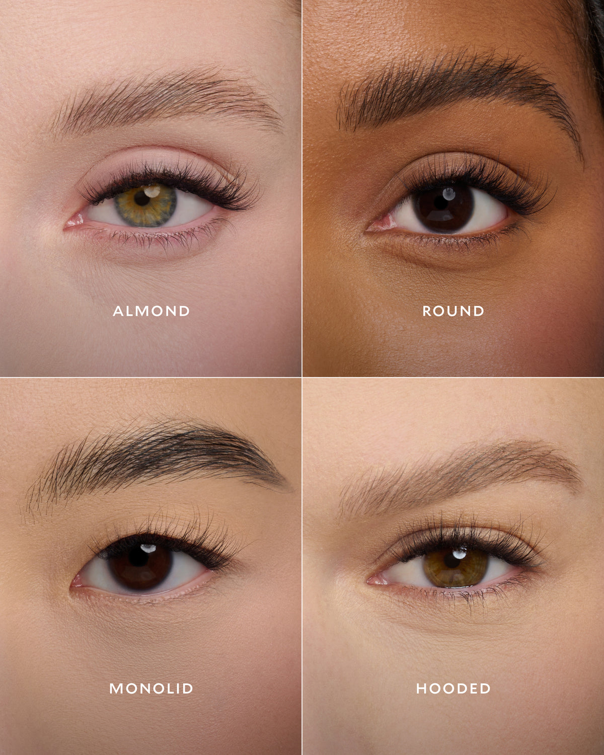 Velour DIY Lash Extensions Almond Round Monolid Hooded Eyeshape